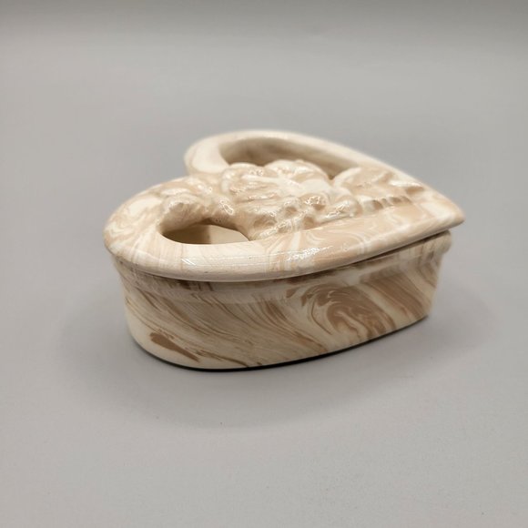 Mt Saint Helens Ashware Potpourri Heart Shaped Dish Volcanic Ash Ceramic - Picture 3 of 10